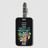 Urban Music is Medicine Graffiti Bagagelabel (Voorkant (verticaal))