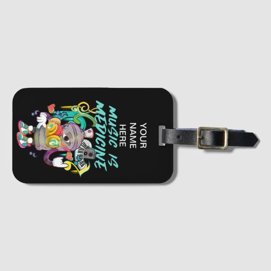 Urban Music is Medicine Graffiti Bagagelabel (Voorkant (horizontaal))