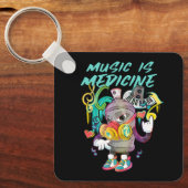Urban Music is Medicine Graffiti Sleutelhanger (Voorkant)