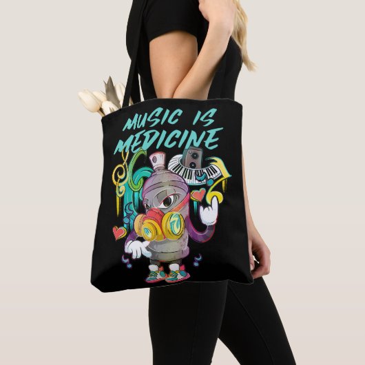 Urban Music is Medicine Graffiti Tote Bag (Dichtbij)