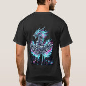 Urban Myth Engine – Cyberpunk Machine Legend T-shirt (Achterkant)