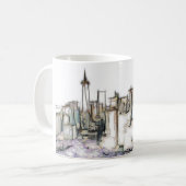 Urban New York Skyline Koffiemok (Voorkant links)