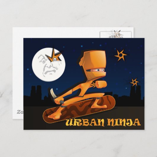 Urban Ninja Briefkaart (Voorkant / Achterkant)