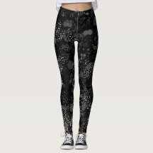 Urban noir leggings voor een actieve levensstijl.