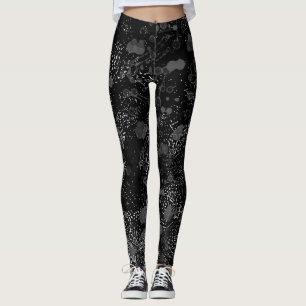 Urban noir leggings voor een actieve levensstijl.