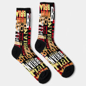 Urban Noodlijdende Typografie Koel en Modern Sokken (Rechts)