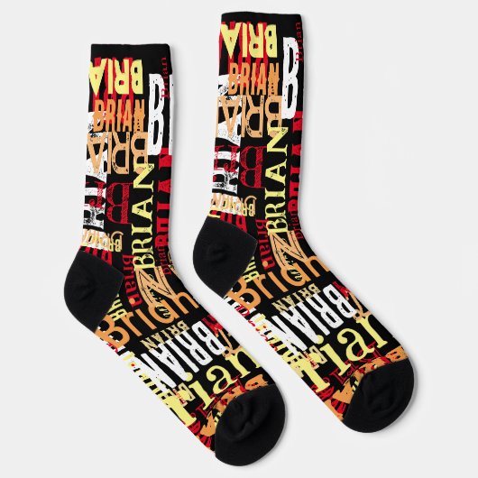 Urban Noodlijdende Typografie Koel en Modern Sokken (Rechts)