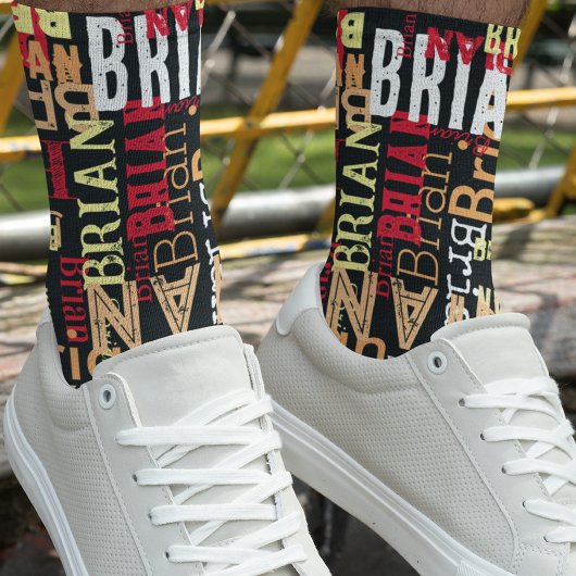 Urban Noodlijdende Typografie Koel en Modern Sokken