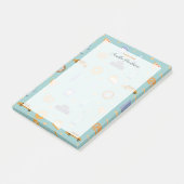 Urban NYC Pictogrammen Patroon Turquoise Groene Na Post-it® Notes (Schuin)