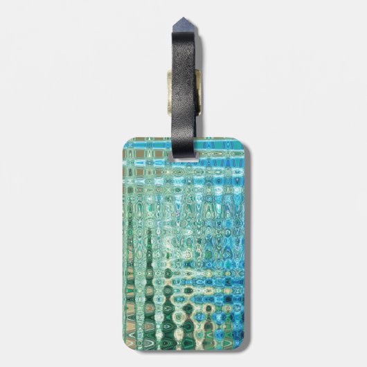 Urban Oasis Bagagelabel met lederen riem (Achterkant verticaal)