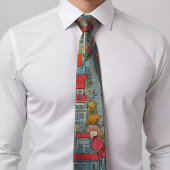 Urban Oasis Cityscape Mode Stropdas