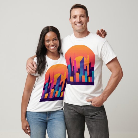 Urban Oasis: gestileerde stadsgezichten T-shirt (Unisex)