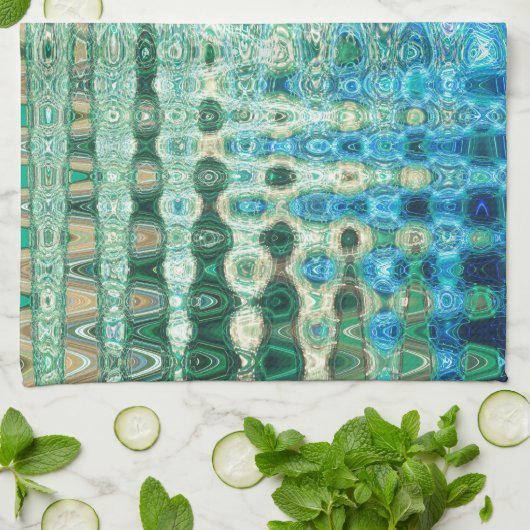 Urban Oasis Kitchen Towel door kunstenaar C.L. Bru Theedoek (Gevouwen)