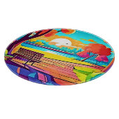 Urban Oasis Sunset Panorama Snijplank (Hoek)