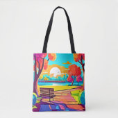 Urban Oasis Sunset Panorama Tote Bag (Voorkant)