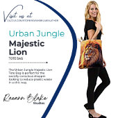Urban Oerwoud Majestic Lion Canvas tas