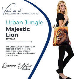 Urban Oerwoud Majestic Lion Canvas tas