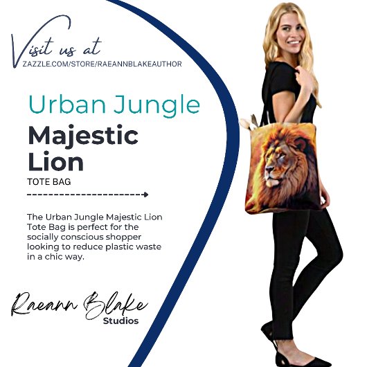 Urban Oerwoud Majestic Lion Canvas tas