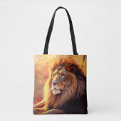 Urban Oerwoud Majestic Lion Canvas tas (Voorkant)