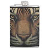 Urban Oerwoud Tiger Eyes Vinyl Wrapped Flask Heupfles (Voorkant)