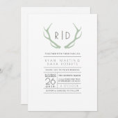 Urban ontmoet rustiek | bruiloft uitnodigen kaart (Voorkant / Achterkant)