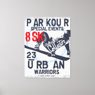 Urban Parkour – Extreme sportkunstwerken, Canvas Afdruk