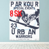 Urban Parkour – Extreme sportkunstwerken, Canvas Afdruk (Insitu (Houten vloer))