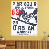 Urban Parkour – Extreme sportkunstwerken, Canvas Afdruk (Insitu (Woonkamer))