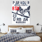 Urban Parkour – Extreme sportkunstwerken, Canvas Afdruk (Insitu (Slaapkamer))