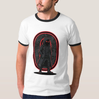 Urban Phantom Donkere Techwear Gekapte Figuur Stra T-shirt