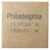 Urban Philadelphia Map Coordinates Tegeltje (Voorkant)