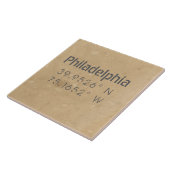 Urban Philadelphia Map Coordinates Tegeltje (Zijkant)
