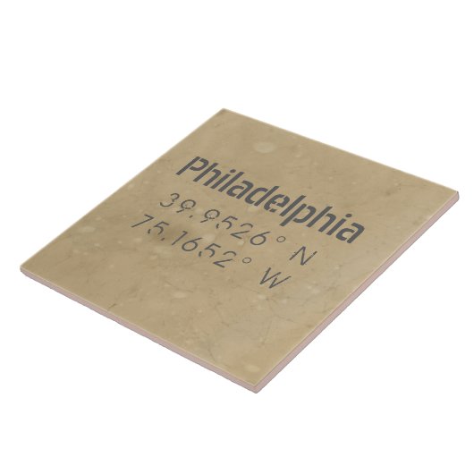 Urban Philadelphia Map Coordinates Tegeltje (Zijkant)