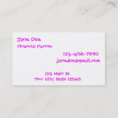 Urban Pink Camouflage Visitekaartje (Achterkant)