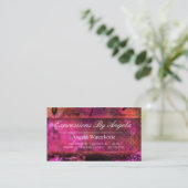 Urban Pink Floral Salon Appointment Card Afsprakenkaartje (Staand voorkant)
