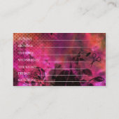 Urban Pink Floral Salon Appointment Card Afsprakenkaartje (Achterkant)