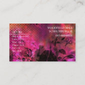 Urban Pink Floral Salon Visitekaartje (Achterkant)