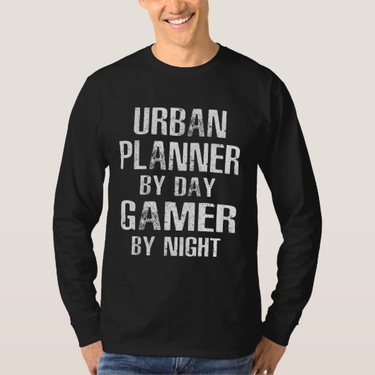 Urban Planner Gamer By Night T-shirt (Voorkant)