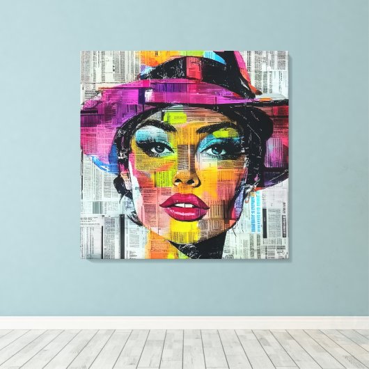 Urban Pop Art Canvas (Insitu (Houten vloer))