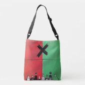 Urban Pop Art X Crowd Tote Crossbody Tas (Achterkant)
