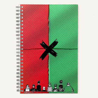 Urban Pop Crowd Retro Notebook Notitieboek