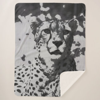 Urban PopArt cheetah Sherpa Deken
