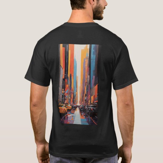Urban Pulse: Abstracte compositie geïnspireerd doo T-shirt (Achterkant)