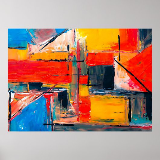 Urban Pulse Abstracte kunst Poster (Voorkant)