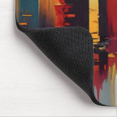Urban Pulse – Abstracte Stad in Verticaal Ritme Muismat (Hoek)