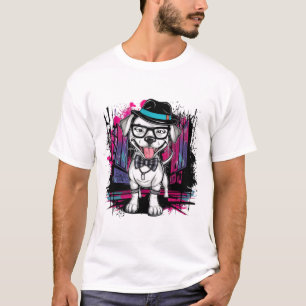 Urban Pup: Graffiti Art Hondenontwerp T-shirt