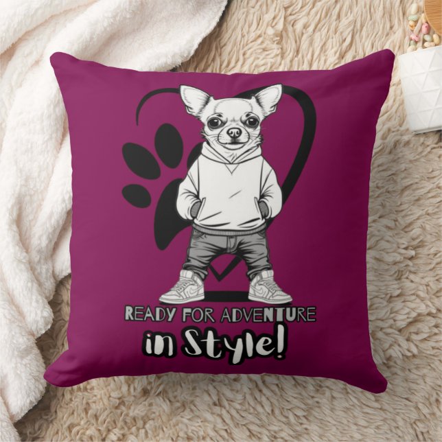 Urban Pup: Mode naar voren Chihuahua Kussen (Deken)