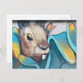 Urban Rabbit Art Urban Art Mural Bunny Rabbit Mura Briefkaart (Voorkant / Achterkant)