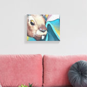Urban Rabbit Art Urban Art Mural Bunny Rabbit Mura Canvas Afdruk (Insitu (Woonkamer))