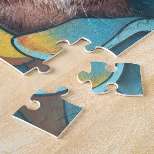 Urban Rabbit Art Urban Art Mural Bunny Rabbit Mura Legpuzzel (Zijkant)